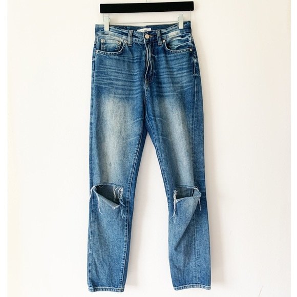 Anine Bing High Rise Distressed Jeans - Picture 1 of 5